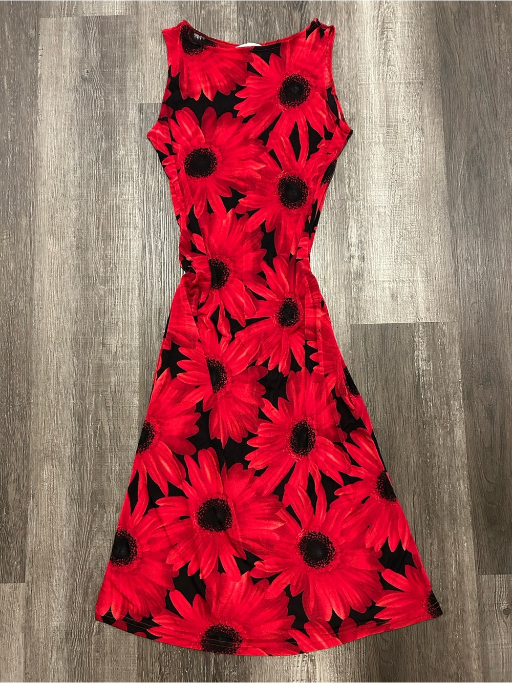 vintage 90s gerber daisy print dress